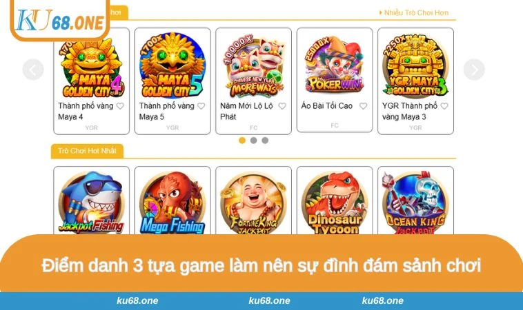 Điểm danh 3 tựa game làm nên sự đình đám sảnh chơi