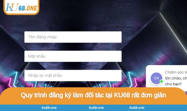 Quy trình đăng ký làm đối tác tại KU68 rất đơn giản