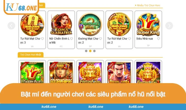 Bật mí đến người chơi các siêu phẩm nổ hũ nổi bật